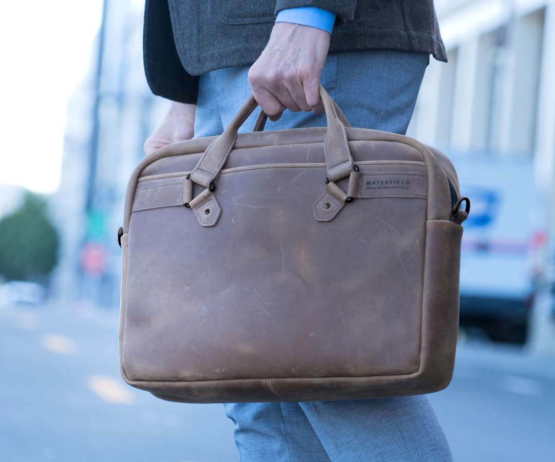 Frederick Fekkai Leather Briefcase Laptop popular Messenger Purse