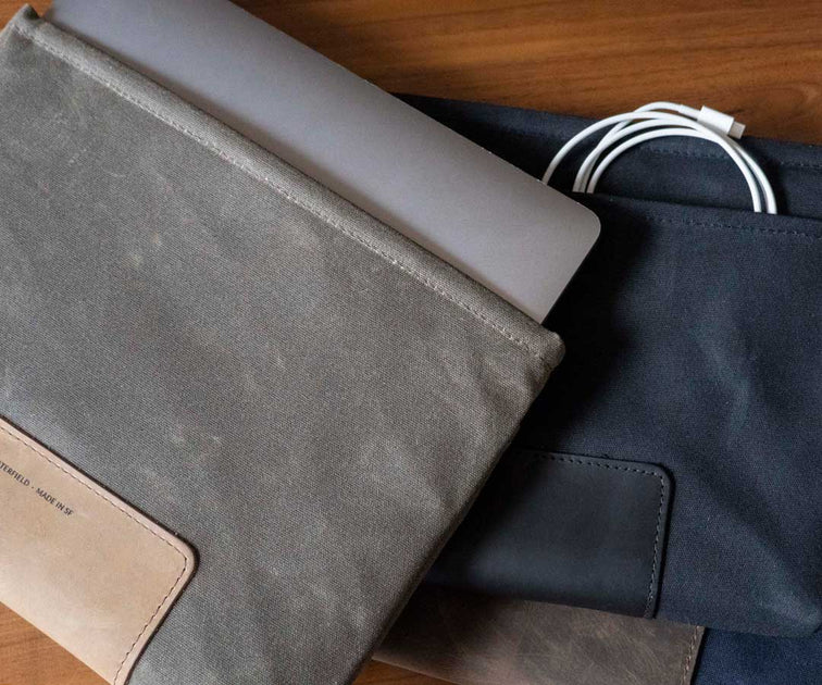 Londo Top Grain Leather Sleeve Bohemian Bag for MacBook Pro MacBook Air and 16 inch / Dark Blue