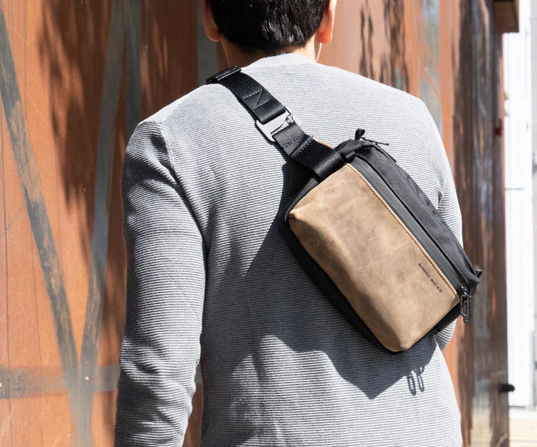 Men's Leather Backpack Sling Bag Crossbody Purse Handbags