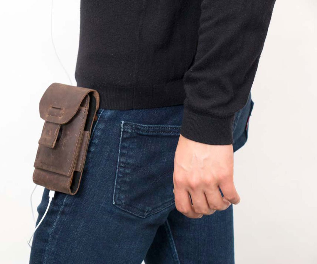 Leather pocket phone online case