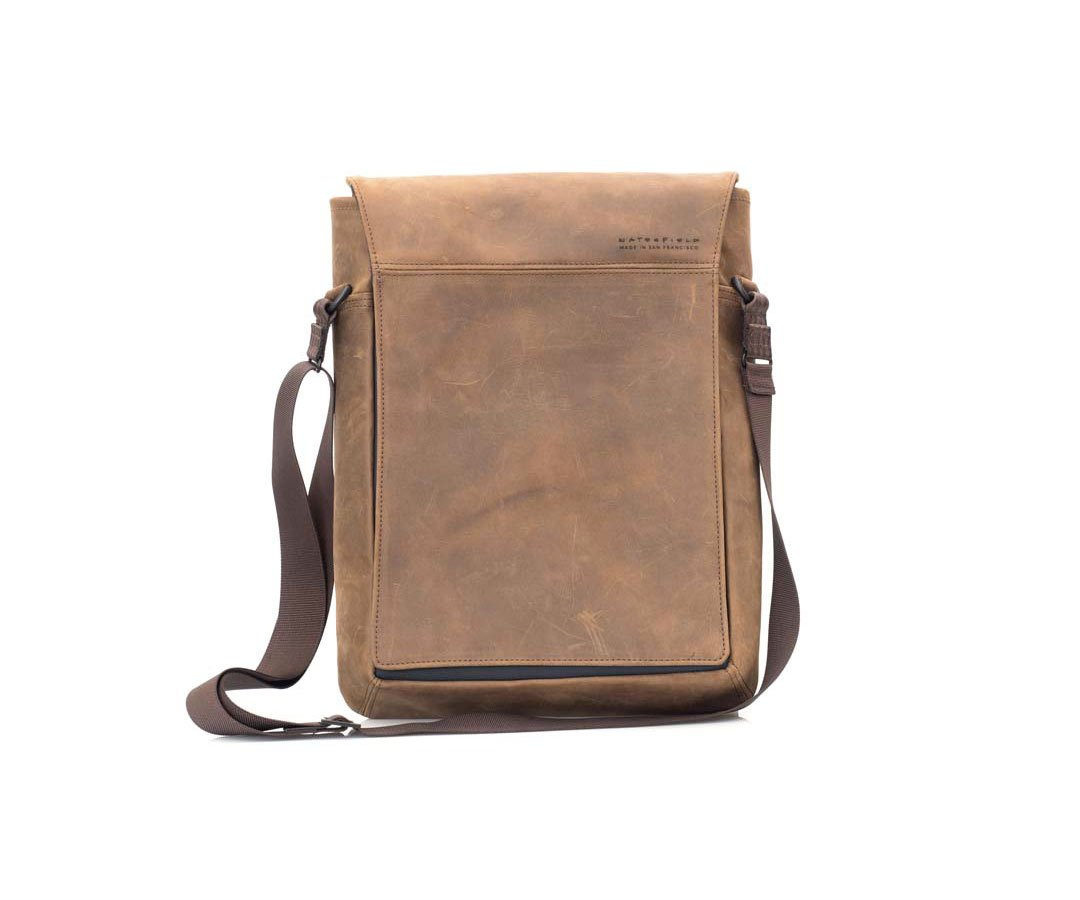 Vertical leather laptop outlet bag