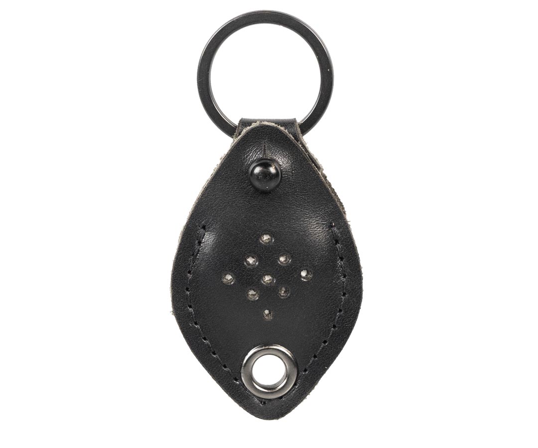 Moshi Vegan Leather AirTag Key Ring (Jet Black)