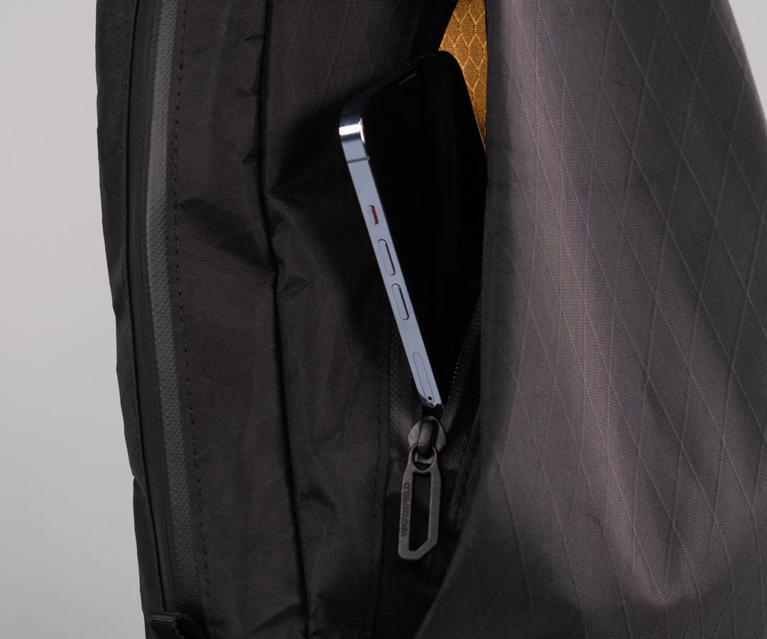 Front pocket holds easy-access items