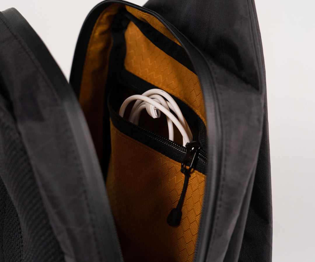 Zippered organizational pocket