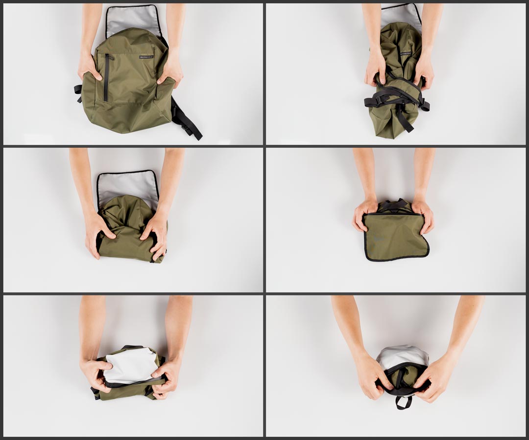 Folding backpack discount